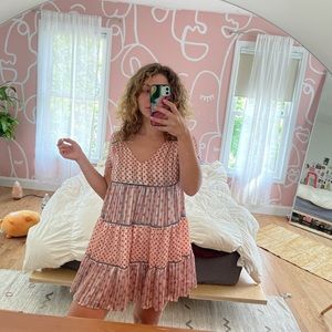 Urban Outfitters babydoll silk dress